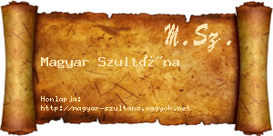 Magyar Szultána névjegykártya